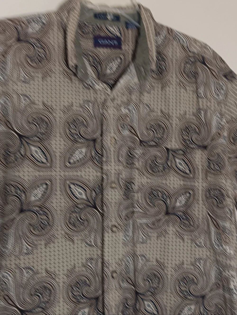 Gant Chelsea Twill Men's  2x Big Paisley Short Sleeve Button Up Shirt Size 2xl .